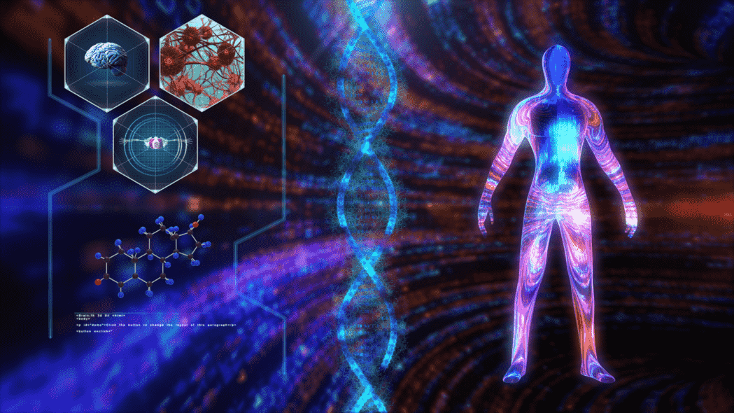 A futuristic image of a human body