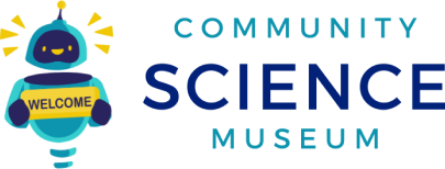 robot with welcome sign logo